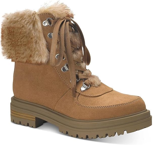 SUN STONE Womens Orlenaa Lace-Up Winter & Snow Boots 7.5