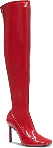 INC Womens Keenah Patent Square Toe Thigh-High Boots Size 9