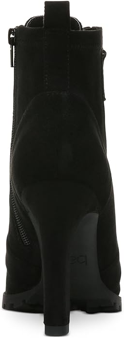Womens Damas Faux Suede Peep Toe Pumps Black 9.5 Medium (B,M)