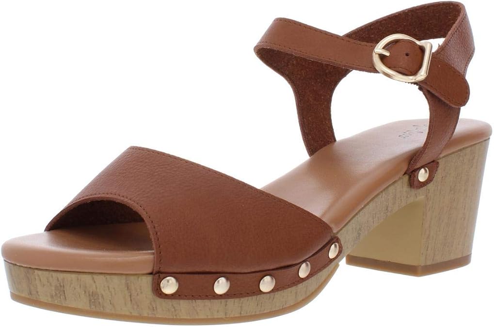 Style & Co. Womens Anddreas Faux Leather Clog Heel Sandals Size 10.5