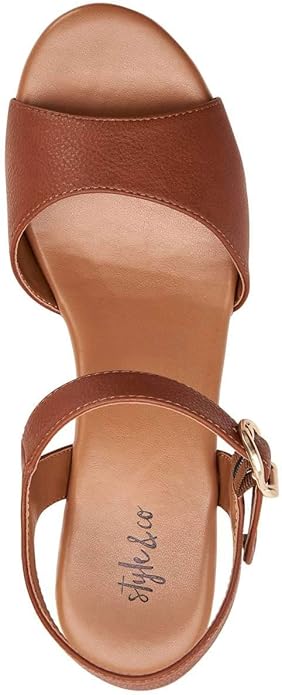 Style & Co. Womens Anddreas Faux Leather Clog Heel Sandals Size 10.5